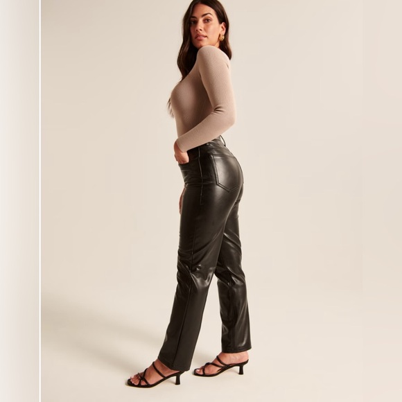 Abercrombie & Fitch faux leather pants - Picture 2 of 2